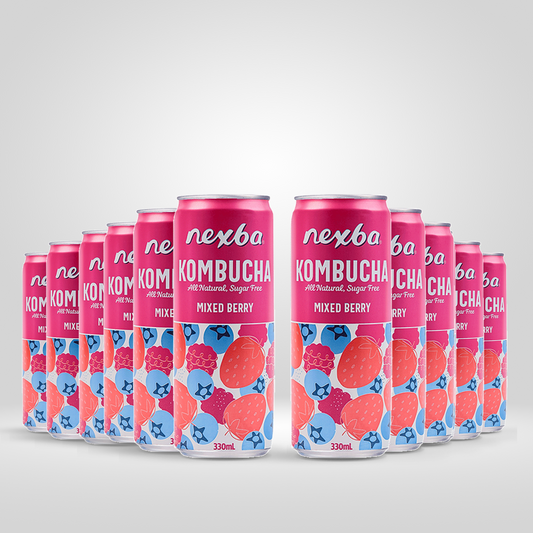 Nexba Mixed Berry Kombucha | (12 x 330ml)